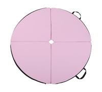BAFOVY Tapete Protector para Pole Dance, Acolchado de Espuma EPE de Alta Densidad con Cuero de PU de Primera Calidad, Almohadilla de Seguridad Plegable Redonda para Pole Dance, Gi