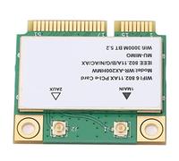 BAFOVY Tarjeta de Red Inalámbrica, Material PCB, Tarjeta WiFi de Doble Banda 2,4G/5G con Velocidad de 2974M para Portátiles Mini PCIE y Dispositivos Pequeños
