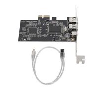 BAFOVY Tarjeta PCIe 1X a 1394, Diseño de Doble Chip con Dos Puertos de 6 Pines y de 4 Pines, Soporta Transferencia de Datos de 800 Mbps y Hot Swapping, Compatible con Ranuras Estándar