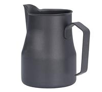 BAFOVY Taza para Espumar Leche, Jarra para Espumar Leche de Acero Inoxidable 304 de 550 Ml, Boquilla de Olécranon, Boca de una Pieza, Jarra de café con Patrón de Calavera para Uso en el Hogar y la