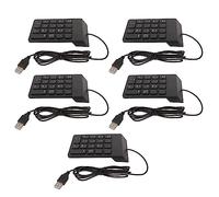 BAFOVY Teclado Numérico con Cable, Mini Teclado Numérico USB Ergonómico, 18 Teclas para Usuarios de PC Portátiles (Black)