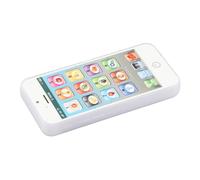 BAFOVY Teléfono Móvil de Juguete para Aprender, Teléfono Móvil Interactivo de Plástico para Bebés con Sonidos, Luces para Juegos Infantiles y Diversión Educativa (White)