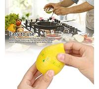 BAFOVY Temporizador Mecánico de Cocina, Fácil de Usar, Hecho de Material de ABS No Tóxico, Forma de Limón Atractiva, Ideal para Cocinar y Hornear, un Temporizador de 60 Minutos, Diseño Compacto,
