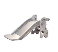 BAFOVY Tobogán Interior para Niños Pequeños, Tobogán Multifuncional Plegable Estable para Niños con Aro de Baloncesto, para Patio de Juegos en Casa (Blanco Gris)