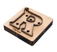 BAFOVY Troquel de Corte de Cuero, Acero de Aleación y Cuero de Abedul, Troquelado con Forma de Letra R, 74 X 72 Mm, Borde Limpio, Forma Precisa para Artesanía en, Billetera, Cinturón, Trabajo Hecho