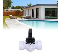BAFOVY Válvula Desviadora de 3 Vías, Válvula Desviadora ABS para Piscina y Spa con Tapa Extraíble para Derivación del Calentador y Generador e Sal, 1,5 Pulgadas