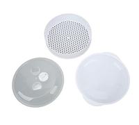 BAFOVY Vaporizador para Microondas, Tapa Transparente con Asa para Cocina, Recipiente de Plástico PP de Tamaño Grande y Mediano, Vaporizadores Calentados Resistentes a la Deformación (Capa única