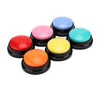 BAFOVY Zumbador con Función de Grabación, Botones de Sonido Duraderos, Juego de 6 Piezas para Comunicación y Entrenamiento de Perros, Grabación de Voz de 30 Segundos para Educación de Mascotas