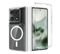 BAFUGU Funda para Motorola RAZR Fold con Protección Bisagra Compatible con MagSafe Protección Grado Militar a Prueba Golpes Funda Magnética para Motorola RAZR Fold 5G Case-Transparente