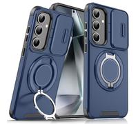 BAFUGU Funda para Samsung Galaxy S26 Plus tección de la Cubierta de la cámara Deslizante, Soporte de Anillo de 360 Grados,Funda de teléfono a Prueba de caídas-Azul