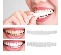 BAFULAN 3 Pares De Carillas A Presión En Los Dientes, Dientes Superiores E Inferiores Sonrisa Instantánea Dientes Cosméticos Carillas Dentales Superiores Inferiores Flexibles con 3 Cajas