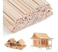 Bafumiu 200 palitos de bambú 300 mm x 3 mm, para barba de papá, cocina, artesanía y decoración