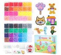 Bafumiu Juego de Cuentas para Planchar 5200 Piezas, Cuentas Planchar, Incluye Plantillas y Moldes, Kit de Manualidades para Niños, Perfecto para Actividades Creativas y Regalos de Cumpleaños