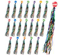 Bafumiu Paquete de 20 pelotas saltarinas para niños con cola colorida, ideales como regalos de cumpleaños y perfectas para juegos de fiesta.