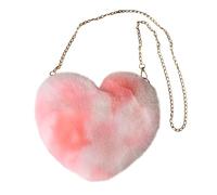 Bag Bolso Con Forma De Corazón De Melocotón Bolso Cruzado Con Para Mujer Bolso De Lana Con Un Hombro De Felpa Almohada Con Forma De Corazón De Felpa Regalo De San Valentín Para Niñas (One Size)