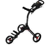 Bag Boy Golf Push Cart Carrito Compacto de 3 empujes, Negro Mate/Rojo, Unisex