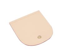 Bag Flip Cover Split Leather Magnetic Buckle DIY Hand Made Handbag Parts with Bronze Accessories 12.6x13.7cm(Salmon Pink )