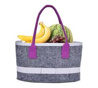 Bag for Women for Women, Felt Bag con asas, Cendoro de sensación que lleva un estuche ovalado - organizador de jugadores de audio portátiles, contenedor de de viaje para niños pl, violeta