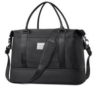 BAGAIL Bolsa de viaje - Bolsa de viaje para fin de semana y gimnasio con bolsillo húmedo, bolsa de mamá para trabajo de parto y parto, B-Negro, XL, Bolsa de viaje mejorada