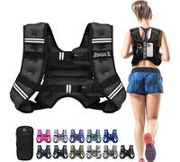 BAGAIL Chaleco con peso de ajuste cómodo para mujer, distribución uniforme del peso, pérdida de peso más rápida, sin rozaduras o rebote para caminar y correr, con bolsa desmontable para teléfono y