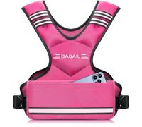 BAGAIL Chaleco Lastrado Ajustable para Entrenamiento de Fuerza, Bolsas de Arena de Hierro Extraíbles, Talla de Busto Ajustable, Chaleco de Fitness Resistente para Hombre y Mujer