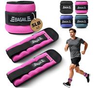 BAGAIL Conjunto de Pesas para Tobillos y Muñecas (0.23kg x 2) - Pesas para Manos y Pies para Hombres y Mujeres - Tamaño Ajustable, Ajuste Seguro para Caminar, Ejercicio en Casa y Fisioterapia - Negro