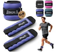 BAGAIL Conjunto de Pesas para Tobillos y Muñecas (0.23kg x 2) - Pesas para Manos y Pies para Hombres y Mujeres - Tamaño Ajustable, Ajuste Seguro para Caminar, Ejercicio en Casa y Fisioterapia - Negro