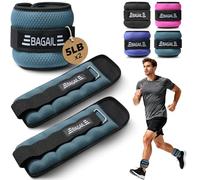 BAGAIL Conjunto de Pesas para Tobillos y Muñecas (0.23kg x 2) - Pesas para Manos y Pies para Hombres y Mujeres - Tamaño Ajustable, Ajuste Seguro para Caminar, Ejercicio en Casa y Fisioterapia - Negro