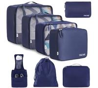 BAGAIL Cubos de Embalaje para Maleta, Juego de 8, Organizadores de Embalaje de Equipaje Ligeros, Cubos de Embalaje para Accesorios de Viaje