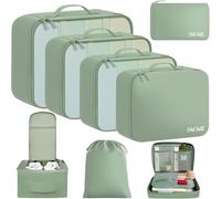 BAGAIL Cubos de Embalaje para Maleta, Juego de 8, Organizadores de Embalaje de Equipaje Ligeros, Cubos de Embalaje para Accesorios de Viaje