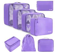 BAGAIL Cubos de Embalaje para Maleta, Juego de 8, Organizadores de Embalaje de Equipaje Ligeros, Cubos de Embalaje para Accesorios de Viaje