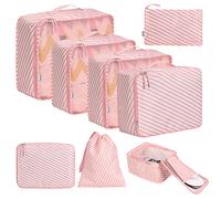 BAGAIL Cubos de Embalaje para Maleta, Juego de 8, Organizadores de Embalaje de Equipaje Ligeros, Cubos de Embalaje para Accesorios de Viaje