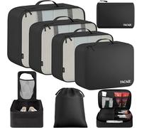 BAGAIL Cubos de Embalaje para Maleta, Juego de 8, Organizadores de Embalaje de Equipaje Ligeros, Cubos de Embalaje para Accesorios de Viaje