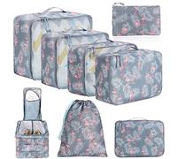 BAGAIL Cubos de Embalaje para Maleta, Juego de 8, Organizadores de Embalaje de Equipaje Ligeros, Cubos de Embalaje para Accesorios de Viaje