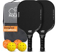BAGAIL Juego de Paletas de Pickleball, Raquetas de Pickle Ball con 4 Pelotas de Pickleball, Ligeras, Alta Absorción de Impactos, Ergonómicas, Adecuadas para Juegos de Pelotas de Todos los Niveles