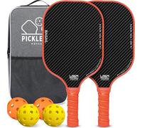 BAGAIL Juego de Paletas de Pickleball, Raquetas de Pickle Ball con 4 Pelotas de Pickleball, Ligeras, Alta Absorción de Impactos, Ergonómicas, Adecuadas para Juegos de Pelotas de Todos los Niveles