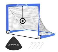 BAGAIL Portería de fútbol, Red de fútbol desplegable con portería, piquetas y Bolsa de Transporte portátil, fácil de Montar, Ideal para Entrenamiento en el jardín y Partidos recreativos.