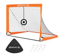 BAGAIL Portería de fútbol, Red de fútbol desplegable con portería, piquetas y Bolsa de Transporte portátil, fácil de Montar, Ideal para Entrenamiento en el jardín y Partidos recreativos.