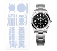 BagArmor 2 protectores de pantalla para Rolex Explorer 39 mm Ref. 214270. | Piel transparente, cubierta de cuerpo completo, protector de pantalla de reloj