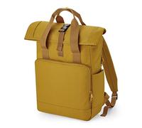 BagBase® BG118L Mochila de Material Reciclado para Portátil Roll-Top de Doble Asa - Mustard