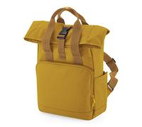 BagBase® BG118S Mini Mochila de Material Reciclado Roll-Top de Doble Asa - Mustard