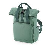 BagBase® BG118S Mini Mochila de Material Reciclado Roll-Top de Doble Asa - Sage Green