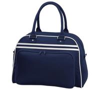 Bagbase Retro Bowling Bag Mochila, Adultos Unisex, French Navy/White (Multicolor), Talla única