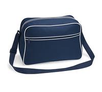Bagbase Bolso bandolera y mochila Retro Adultos Unisex Azul marino francés/Blanco Talla única