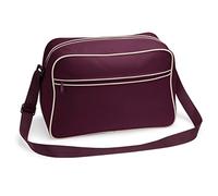 Bagbase Retro Shoulder Bag Mochila, Adultos Unisex, Burgundy/Sand (Multicolor), Talla única