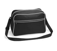 Bagbase Retro Shoulder Bag Mochila, Adultos Unisex, Black/White (Multicolor), Talla única