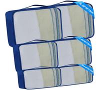BAGBUTY XL / L / Slim Packing Cubes - 6 grandes tamaños mixtos organizador de maletas - cubos de embalaje de pequeño a grande (azul marino - 2XL + 2L + 2 slim)