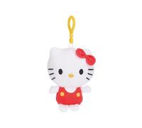 BagClip Llavero de peluche de Hello Kitty World figura de peluche, 10 cm, peluches de alta calidad para los fans de la popular serie de televisión, varios colores a elegir (rojo)