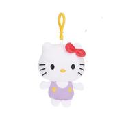 BagClip Llavero de peluche de Hello Kitty World figura de peluche, 10 cm, peluches de alta calidad para los fans de la popular serie de televisión, varios colores a elegir (morado)