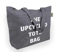 BagCouture Bolsa de transporte muy grande - Bente | de algodón reciclado | con tela gruesa | muy resistente | 2 asas largas | ideal como bolso de la compra, bolso de baño, bolso de la compra, Grey